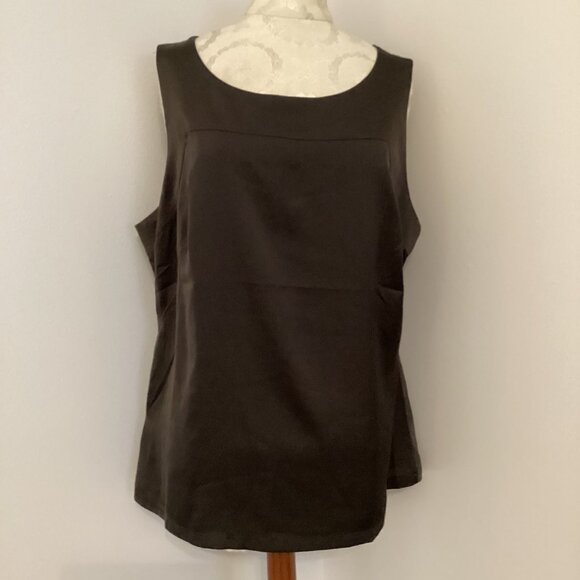 Ann Taylor | Tops | Nwt Ann Taylor Satin Front Knit Back Shell Tank Top ...